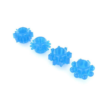 Lovetoy Glow In The Dark Lumino Play Cock Rings Set of 4 – Vibrant Blue Light
