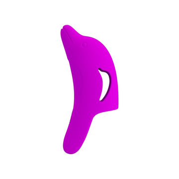 Delphini USB Rechargeable Silicone Finger Vibrator – Purple with 10 Modes