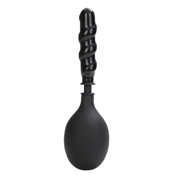 Big Man Cleanser Black – Intimate Hygiene Douche with Spiral Probe and Refillable Bulb