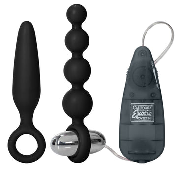 Booty Call Vibro Anal Kit – Multi-Speed Vibrating Butt Plug & Beads Set