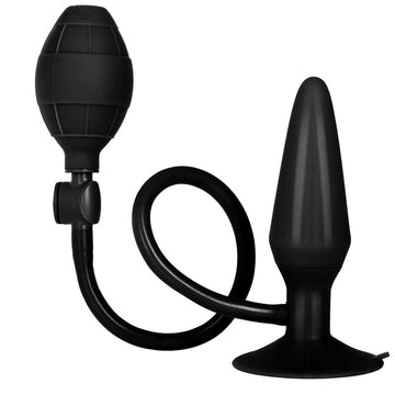 Black Booty Call Inflatable Medium Silicone Anal Plug – Adjustable Suction Cup Base
