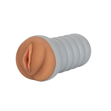 Gripper Ribbed Tight Pussy Brown Male Masturbator Sleeve