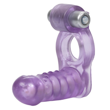 Double Diver Purple Vibrating Duo Penetrator for Couples