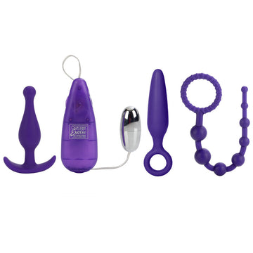 Her Anal Starter Kit – Silicone Probes & Multi-Speed Vibrator – Purple