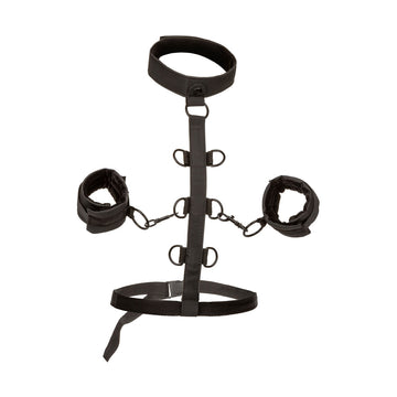 Boundless Vegan Leather Collar Body Restraint with Detachable Cuffs