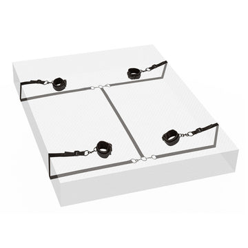 Boundless Adjustable Bed Restraints with Vegan Leather Cuffs & Universal Clasps