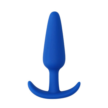Beginners Size Slim Butt Plug Blue – Medical-Grade Silicone Anal Plug