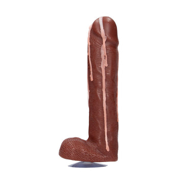 Dicky Soap with Balls – Cum Covered Flesh Brown Novelty Soap