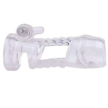 Clear Vibrating Penis Sleeve with Push Button Controller