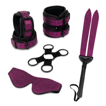 7-Piece Dragonskin Bondage Kit – Premium BDSM Restraint Set with Dragon Scale Finish
