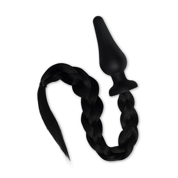 Black Pony Tail Butt Plug – Body-Safe Silicone Role Play Toy