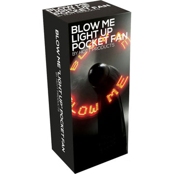 Blow Me Illuminated Pocket Fan – Black, Portable & Fun