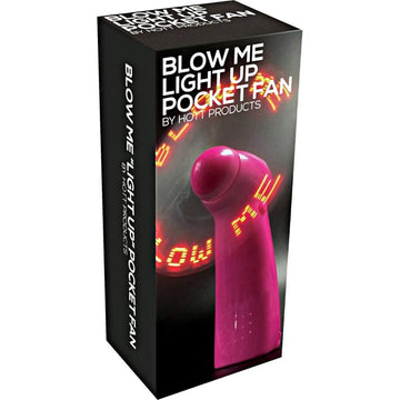 Blow Me Illuminated Pocket Fan – Pink, Portable & Fun