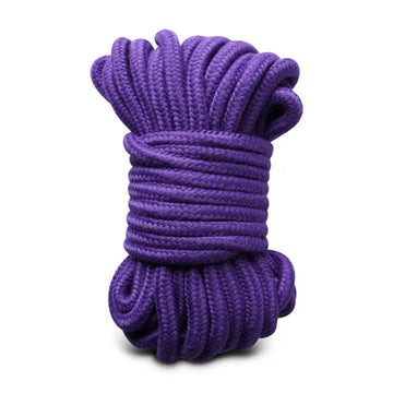 10m Purple Cotton Bondage Rope – Soft BDSM & Shibari Restraint Rope