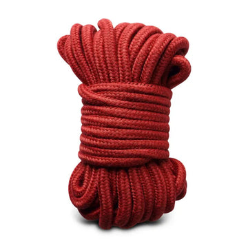 10m Soft Red Bondage Rope – Japanese Shibari Restraint Rope for BDSM Play