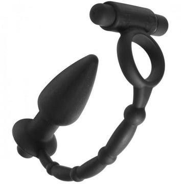 Viaticus Dual Vibrating Cock Ring & Anal Plug – Waterproof Pleasure