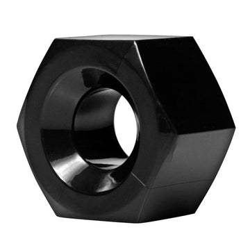 Hex Heavy Duty TPE Cock Ring & Ball Stretcher – Black