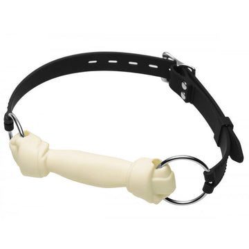 Silicone Dog Bone Gag with Lockable Buckle – Puppy Play Essential