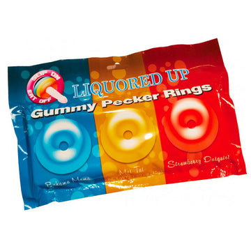 Liquored Up Gummy Pecker Edible Cock Rings – Three Flavours