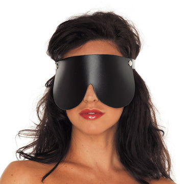Genuine Leather Adjustable Blindfold for Sensory Play