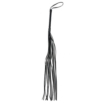 Genuine Leather Whip 31.5 Inches with 14 Strands – Black