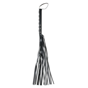 Genuine Leather Whip 38 Inches with 18 Strands – Black