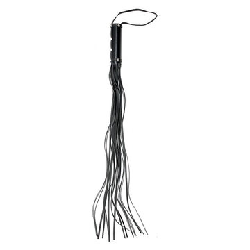 Genuine Leather Whip 30 Inches with 19 Strands – Black