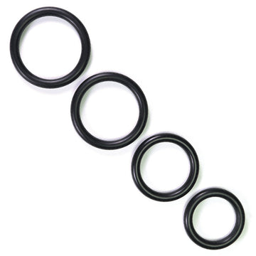 Large Black Rubber Cock Ring – Flexible & Comfortable