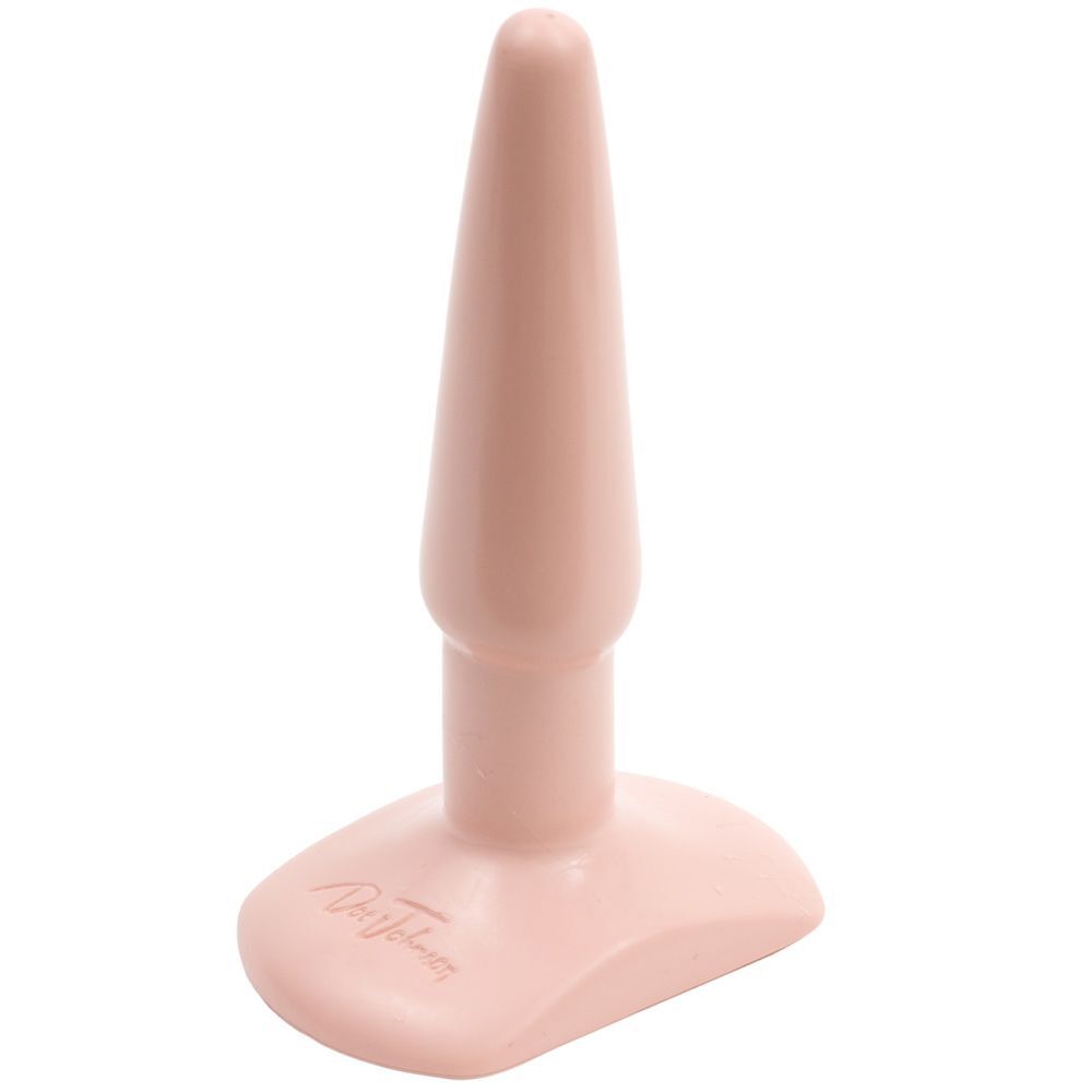 Classic Small Flesh Pink Smooth Butt Plug – Beginner Friendly PVC