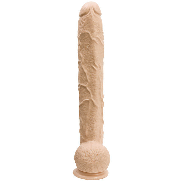 Dick Rambone Gigantic 15" Veined Dildo with Suction Cup Base – Flesh Pink