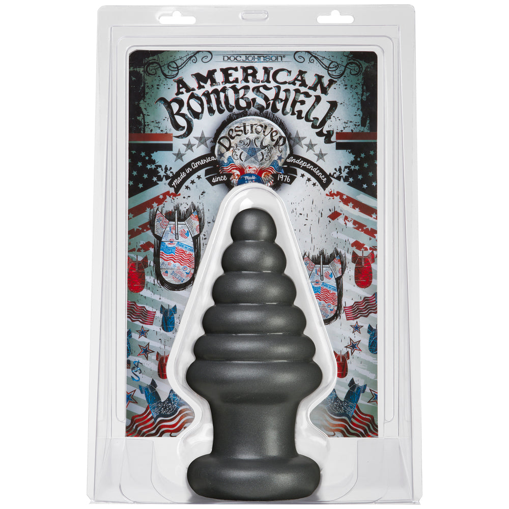 American Bombshell Destroyer Large Butt Plug – Bulbous Ribbed PVC