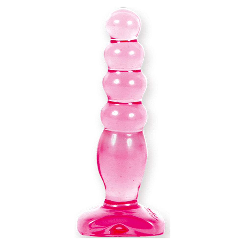 Crystal Jellies Pink Anal Delight Butt Plug – Graduated Bubble Design