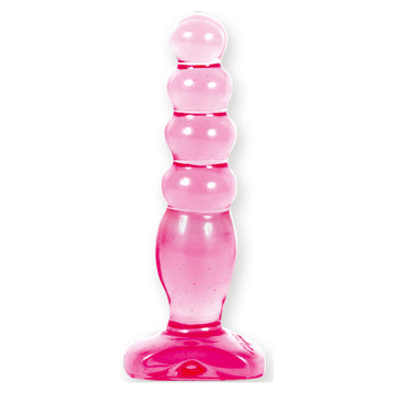 Crystal Jellies Pink Anal Delight Butt Plug – Graduated Bubble Design