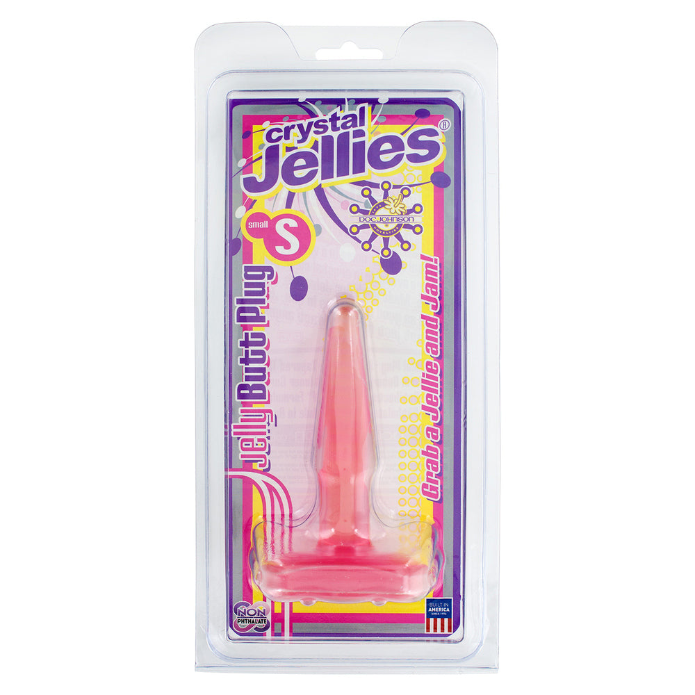 Crystal Jellies Small Pink Butt Plug – Smooth Tear Drop Shape for Beginners
