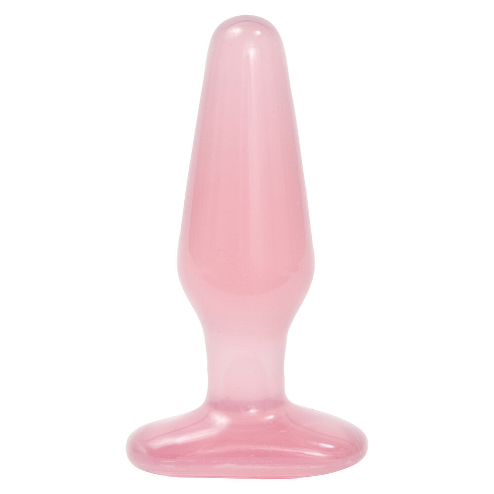 Crystal Jellies Medium Pink Butt Plug – Smooth Tear Drop Shape