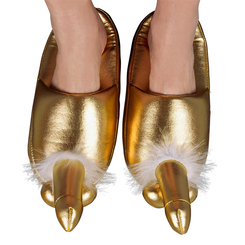 Golden Penis Novelty Slippers – Fun & Comfortable Fit Up To Size 42