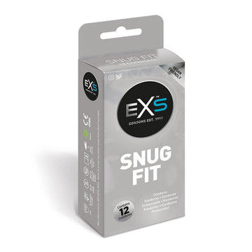 EXS Snug Fit Closer Fitting Condoms – 12 Pack, Vegan & Cruelty-Free