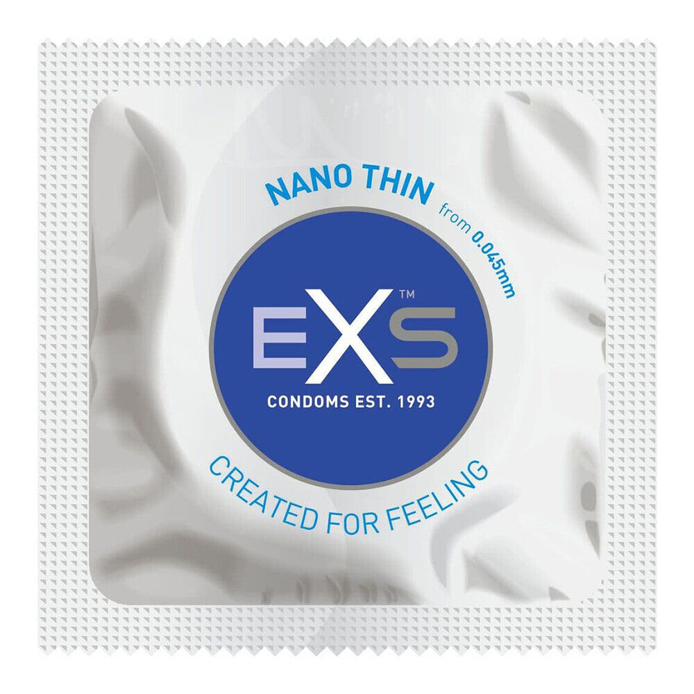 EXS Nano Thin Ultra-Thin Condoms – 12 Pack, Vegan & Cruelty-Free