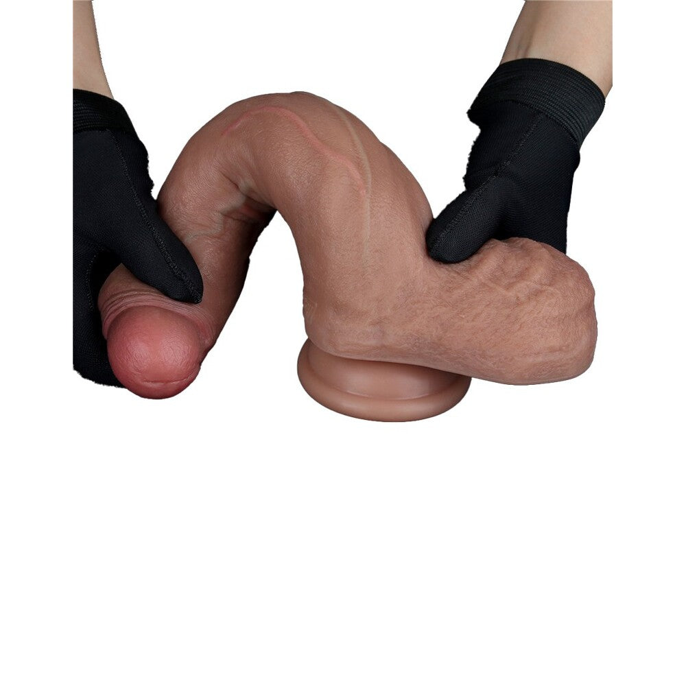 Lovetoy Dual Layered Silicone Dildo 8.5 Inches – Bendable Realistic Pleasure Toy