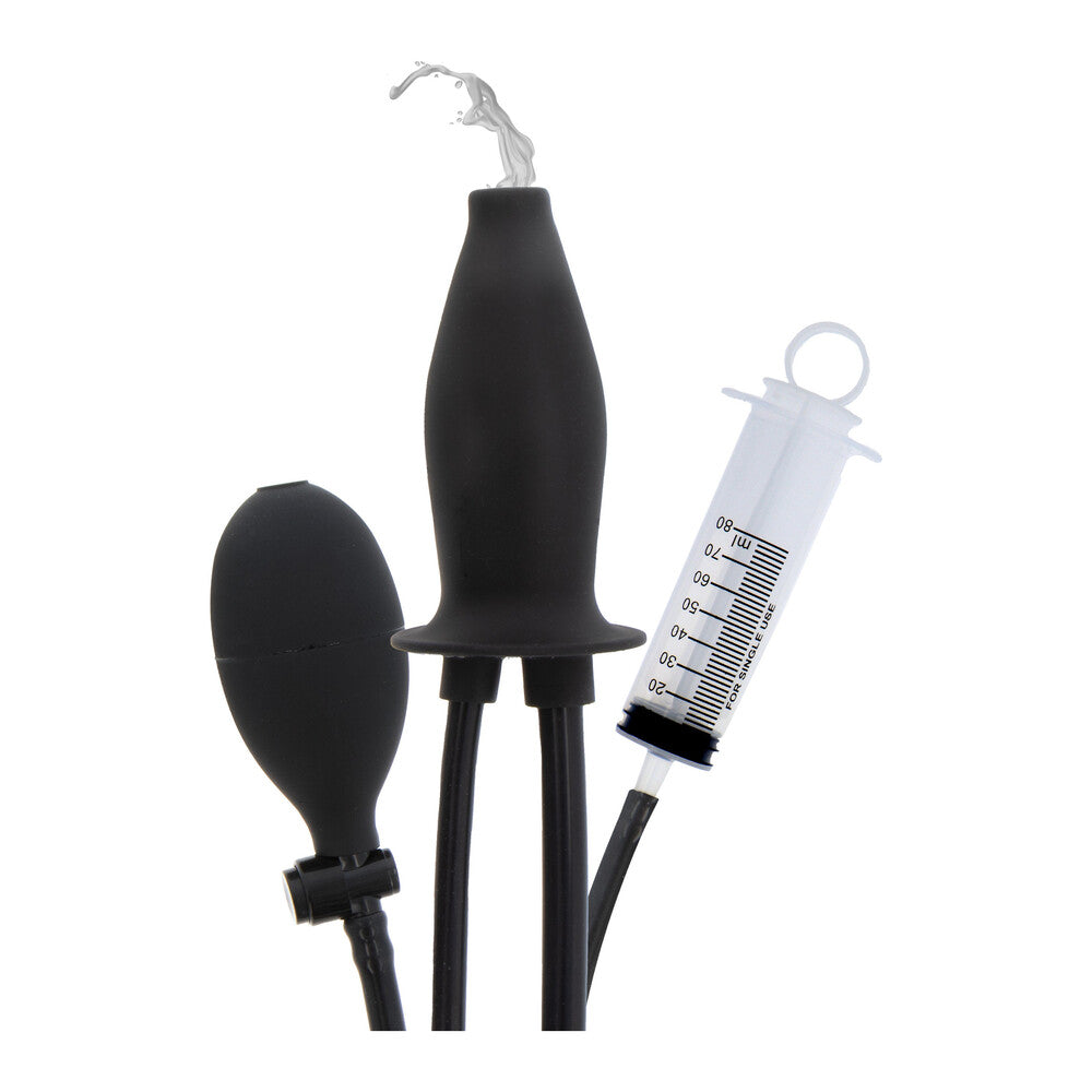 Hidden Desire Inflatable Lubricating Anal Plug with Quick Release Valve
