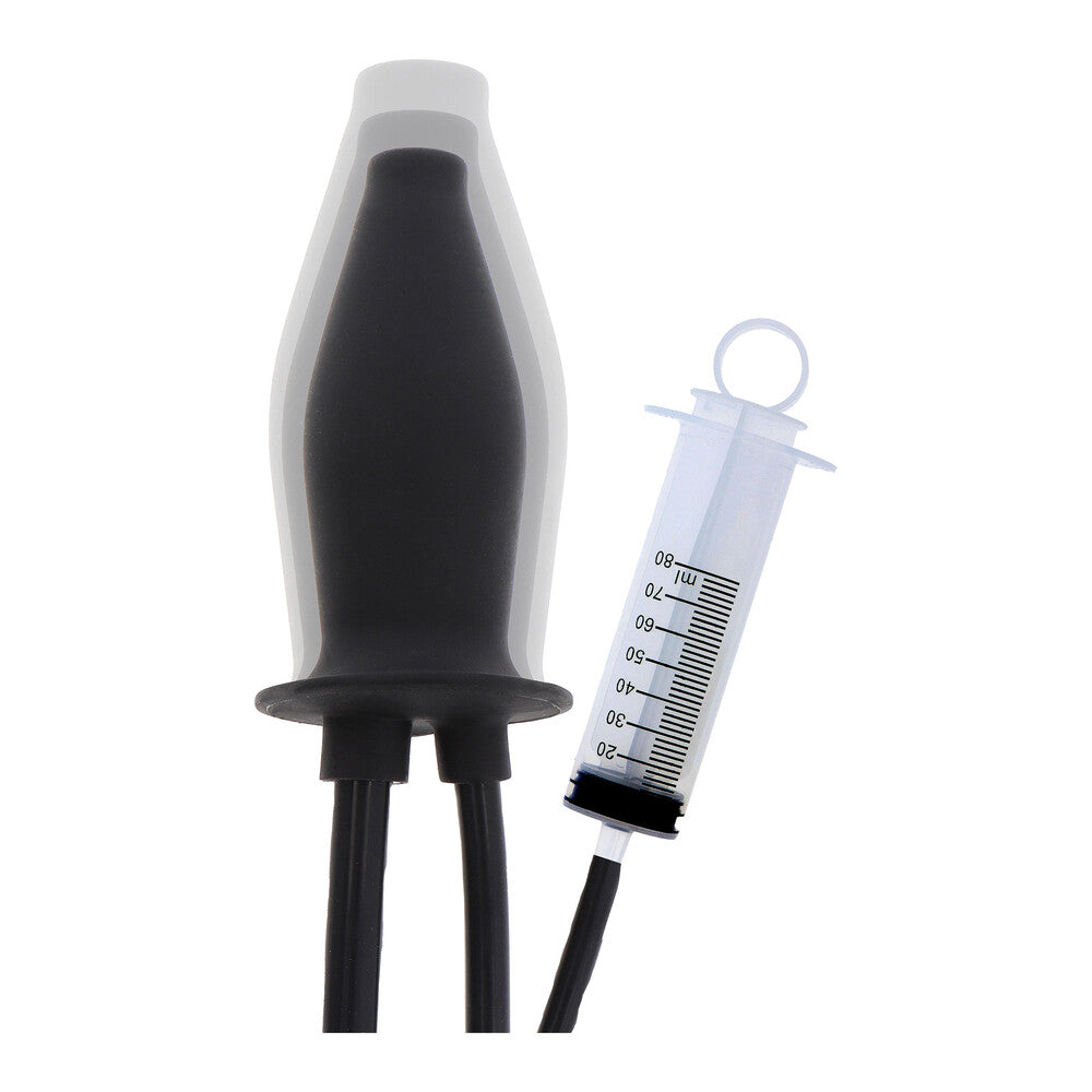 Hidden Desire Inflatable Lubricating Anal Plug with Quick Release Valve
