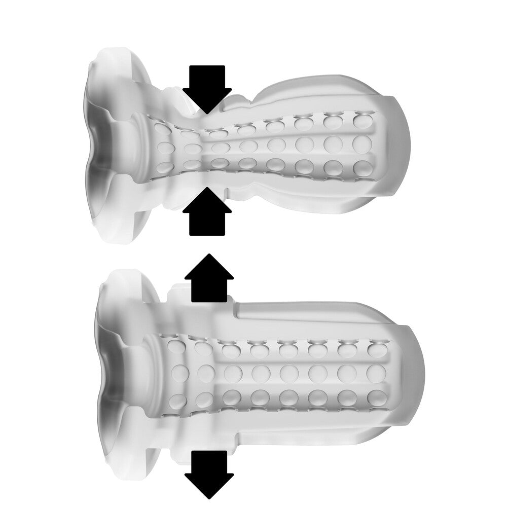 Hidden Desire Fusion X Deep Squeeze Masturbator – Textured & Vibrating Sleeve