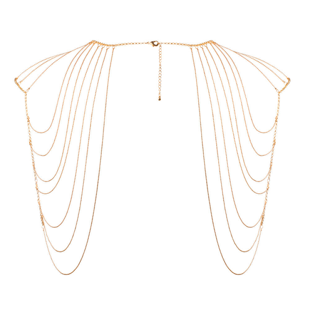Bijoux Indiscrets Magnifique Shoulder Jewellery Gold – Adjustable Golden Shoulder Chain Accessory