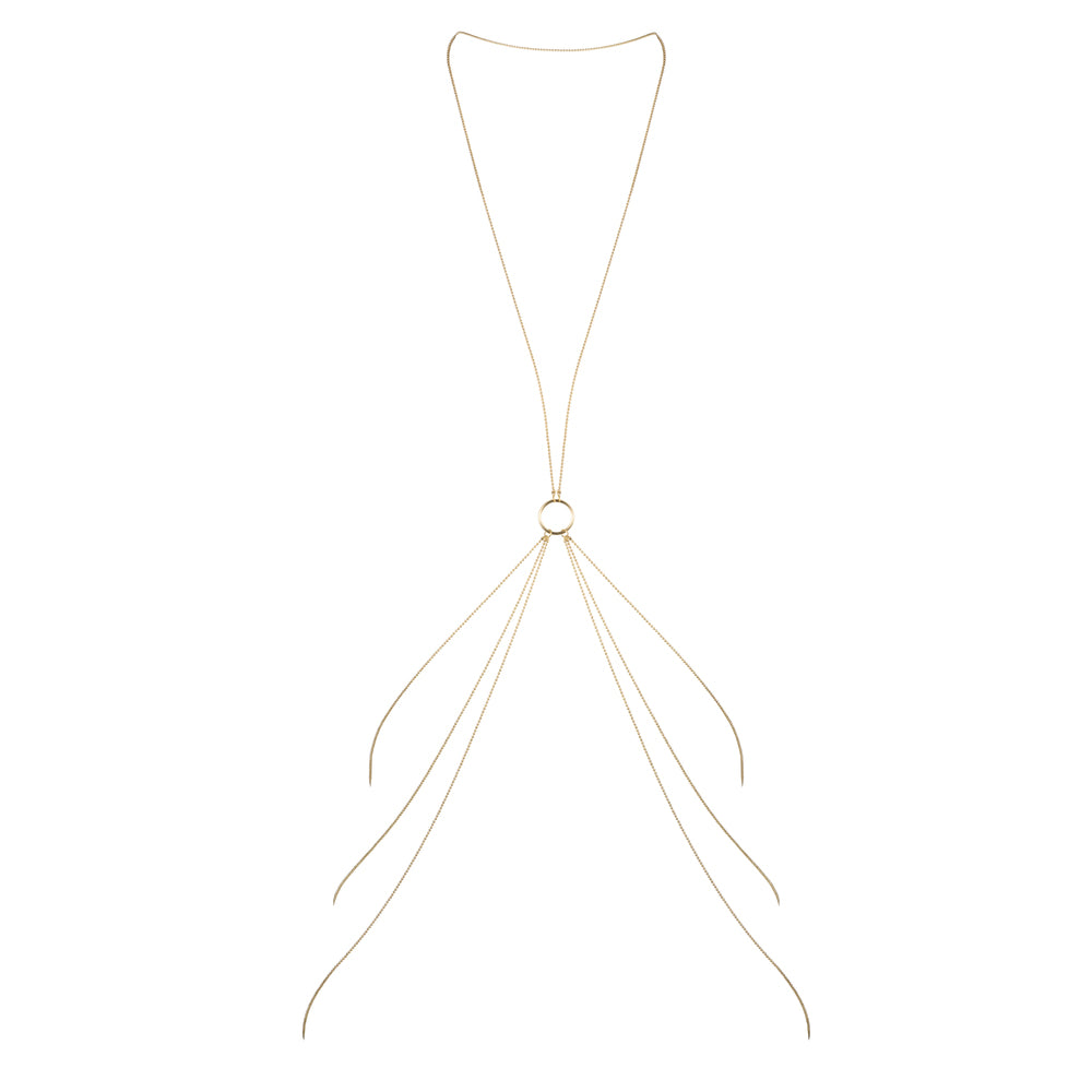 Bijoux Indiscrets Magnifique Body Chain Gold – Adjustable 8-Shaped Gold Body Jewelry