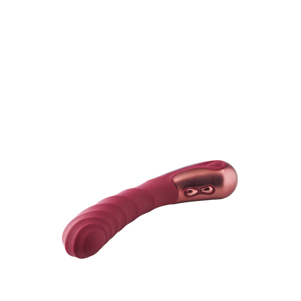 Dinky Jaimy D Curved Single Vibrator – Red Silicone USB Rechargeable