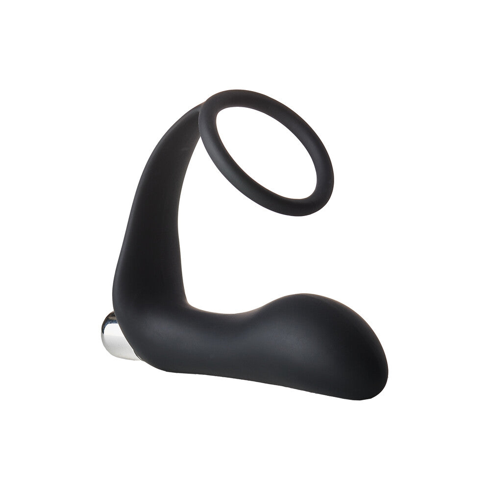 FantASStic Vibrating Silicone Anal Plug with Removable 10-Speed Bullet & Cock Ring