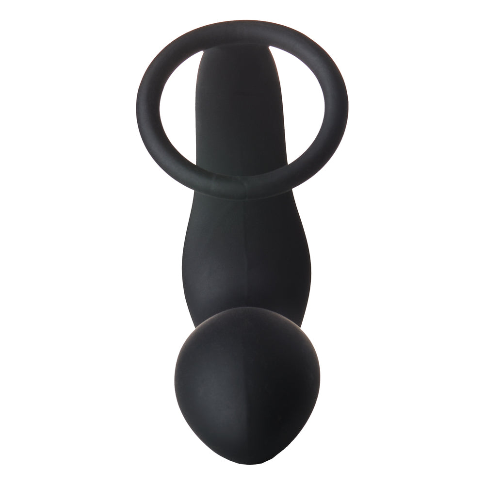 FantASStic Vibrating Silicone Anal Plug with Removable 10-Speed Bullet & Cock Ring