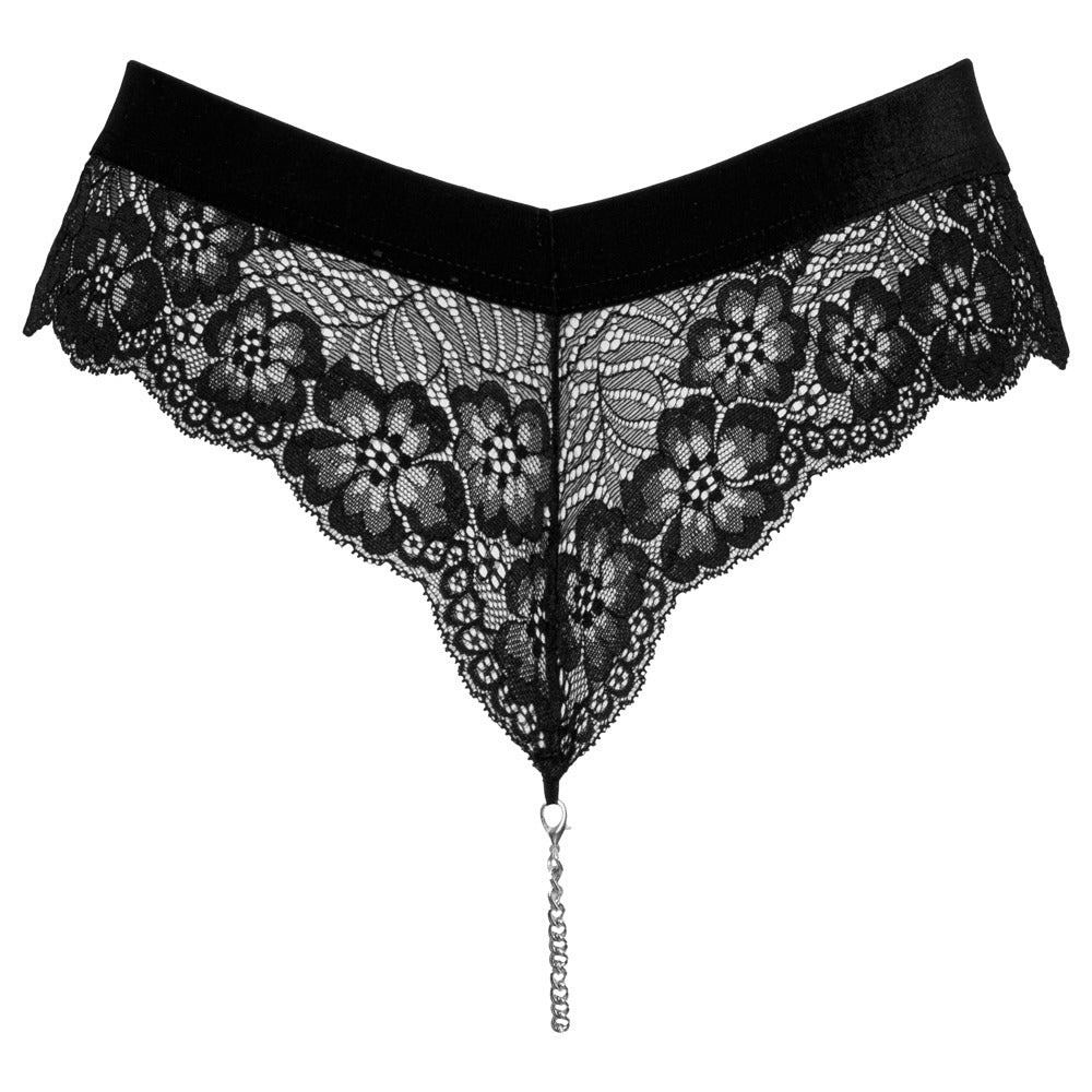 Cottelli Chain Crotch Panties – Lace Panties with Removable Chain for Added Sensuality