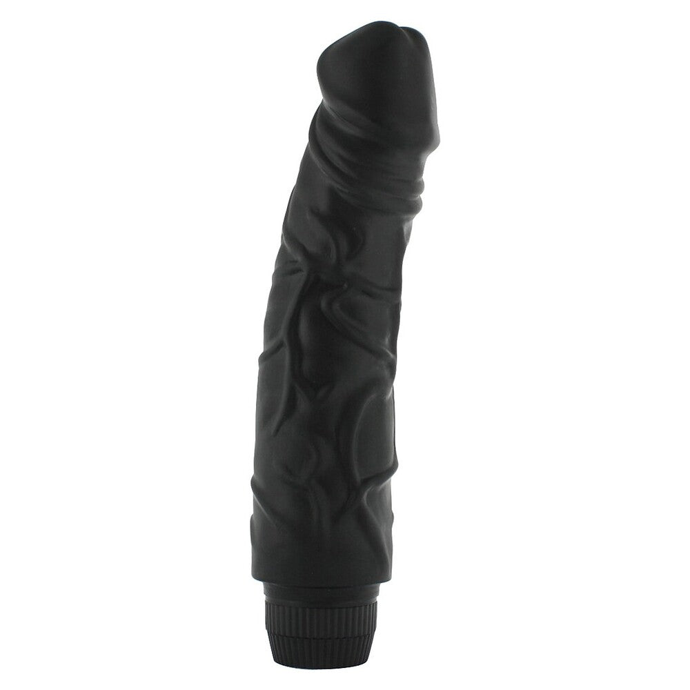 Black 8.6" Realistic Penis Vibrator with Veins & Contours