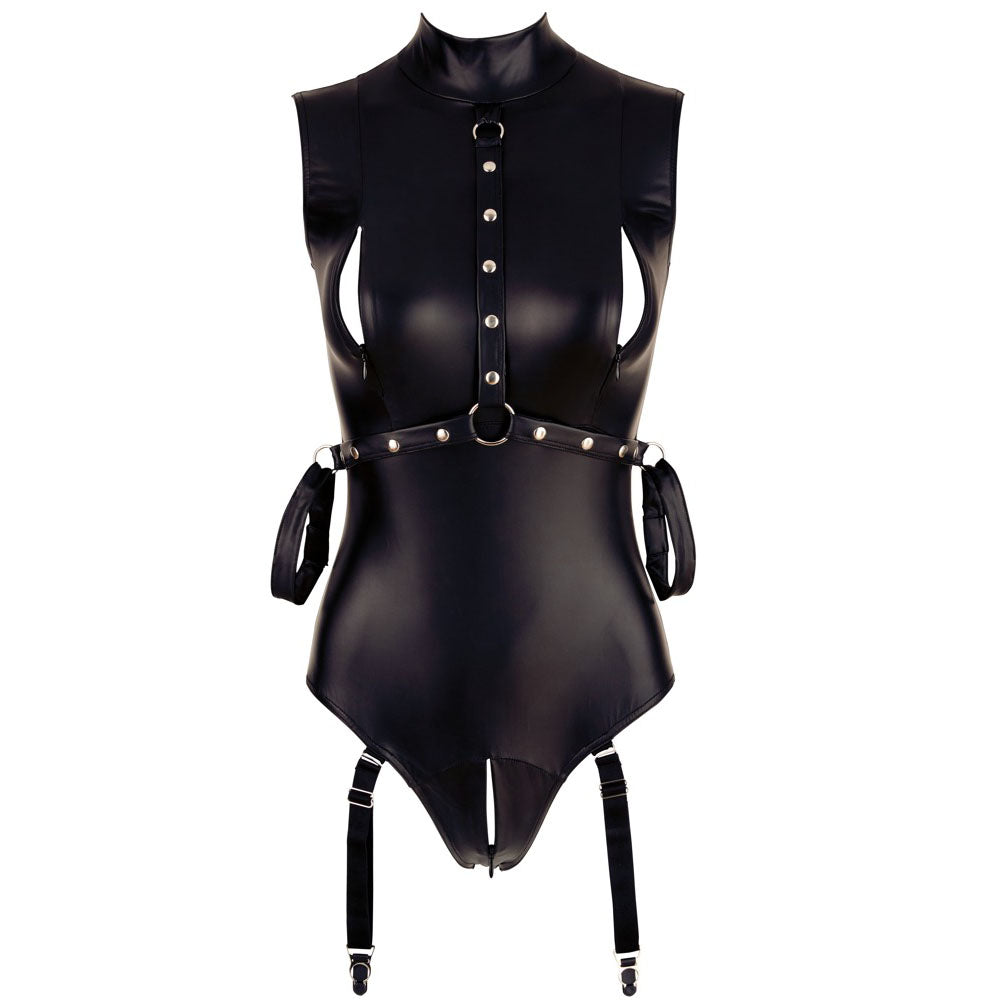 Cottelli Bondage Body 1 – Seductive Open Cup Body with Lace and Metal Details